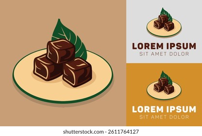 Spicy Rendang Meat Logo Icon in Minimal Style