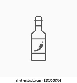spicy sauce icon, chilli sauce vector