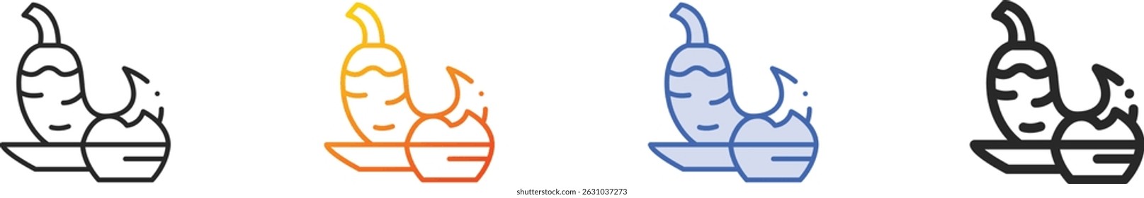spicy sauce icon.Thin Linear, Gradient, Blue Stroke and bold Style Design Isolated On White Background