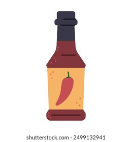 Spicy sauce vector cartoon illustration isolated on a white background.
