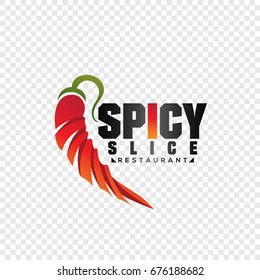 Spicy Slice Restaurant Logo Vector