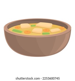 Spicy street soup icon cartoon vector. Food dish. Meal cuisine