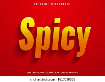 spicy text effect template with 3d type style and bold concept use for brand label and logotype 