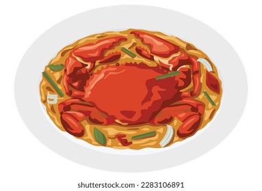 Spicy Thai Crab Curry Illustration