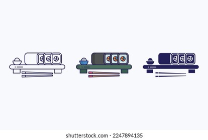 Spicy Tuna Roll Vector illustration