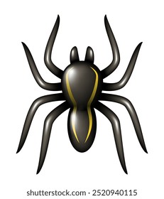 Spider. 3d vector clipart isolated on white background.