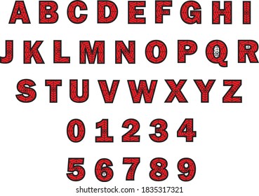 spider alphabet and number. halloween letters. spider font. halloween font. 