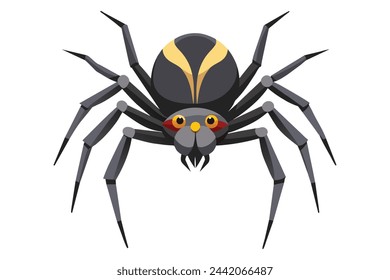 
Spider Animal flat vector illustration on white background.