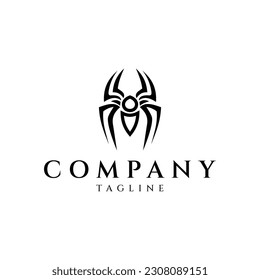 Spider animal logo design vector illustration