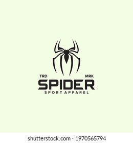 Spider apparel logo design vector template