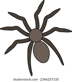 spider arachnophobia bot poisonous animal Outline eps