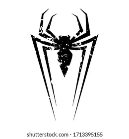 Spider Badge logo design grunge