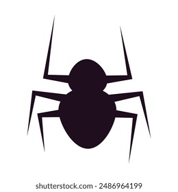 Spider black icon illustration isolated on white background.