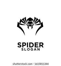 Spider black logo icon design vector illustration