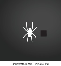 Spider Black Shape vector icon. Spider Black Shape concept stroke symbol design. Thin graphic elements vector illustration, outline pattern for your web site design, logo, UI. EPS 10.