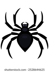 Spider black - Imagen editable de Vector para logo, pictograma o plantilla. Araña, para el icono o signo o recorte para Halloween