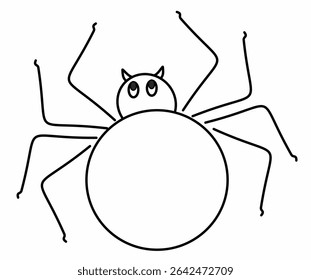 spider black and white coloring pages