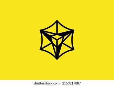 Spider Block cube logomark design