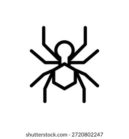 Diseño de Vector de icono de contorno de bote de araña bueno para el Web o el App móvil