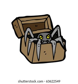 spider in box cartoon