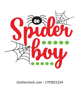 Spider Boy Halloween vector design.