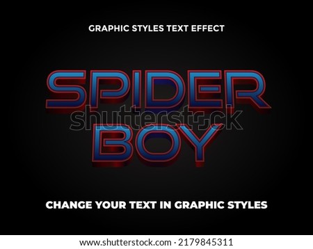 SPIDER BOY SUPERHERO LOGO GRAPHIC STYLES TEXT EFFECT