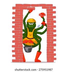 spider builds a doorway