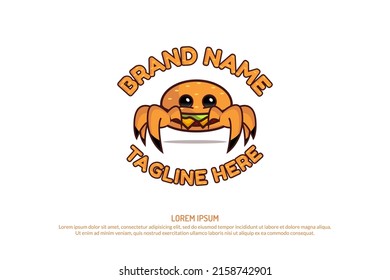 spider burger logo. burger and spider combined logo.