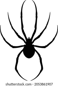 Spider cartoon silhouette vector art and illustration