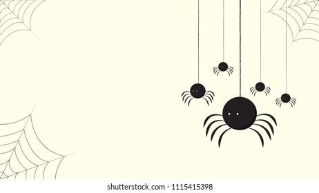 spider cartoon vector. free space for text. wallpaper. background.