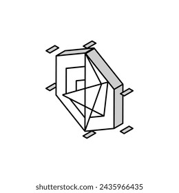 spider chart isometric icon vector. spider chart sign. isolated symbol illustration