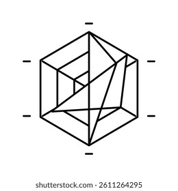 spider chart line icon vector. spider chart sign. isolated contour symbol black illustration