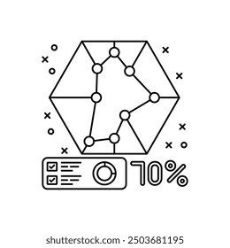 Spider Chart Umrisssymbol, Vektorgrafik