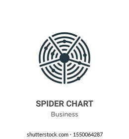 Spider chart vector icon on white background. Flat vector spider chart icon symbol sign from modern business collection for mobile concept and web apps design.