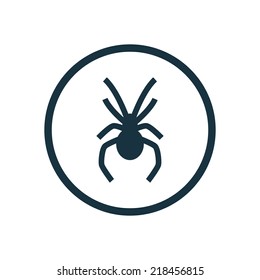 spider circle background icon, isolated on white background 