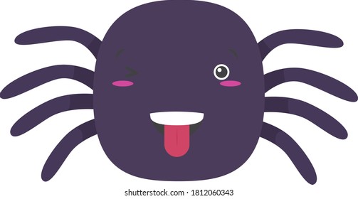 spider with circular shape gestures and legs on the sides