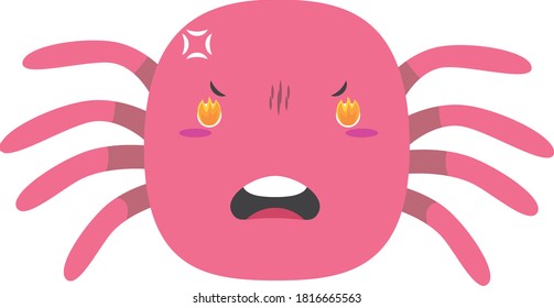 spider with circular shape gestures and legs on the sides