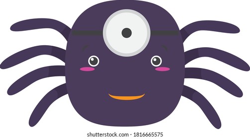 spider with circular shape gestures and legs on the sides