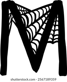 Spider Cob Web Letter Alphabet M