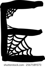 Spider Cob Web Letter Alphabet E
