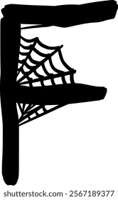 Spider Cob Web Letter Alphabet F