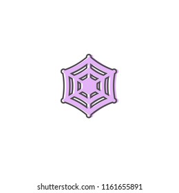Spider cobweb decorative icon isolated on backround