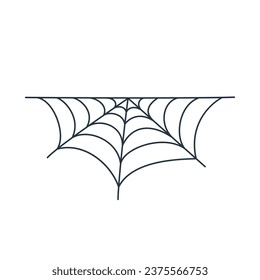 Spider cobweb on white background for halloween. Vector Illustration