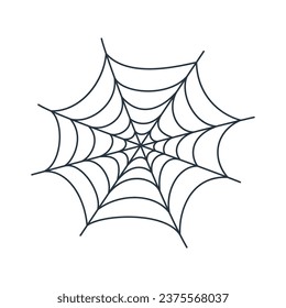 Spider cobweb on white background for halloween. Vector Illustration