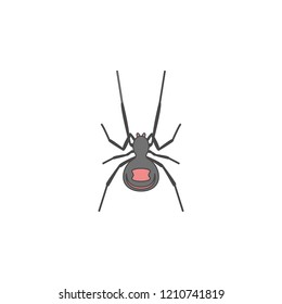 spider colored outline icon. One of the collection icons for websites, web design, mobile app