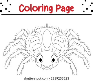 Spider-Farbbuch für Kinder. Insektenfarbseiten für Kinder