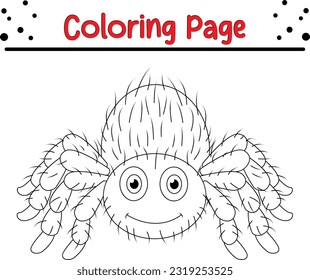 Spider coloring book for kids. Insect coloring pages for kids