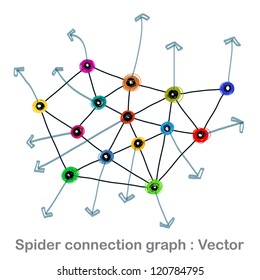 Spider Connection Graph : Vector