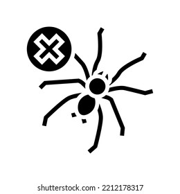 spider control glyph icon vector. spider control sign. isolated contour symbol black illustration