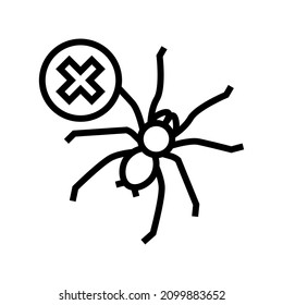 spider control line icon vector. spider control sign. isolated contour symbol black illustration